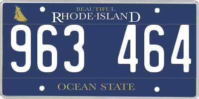 RI license plate 963464