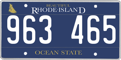 RI license plate 963465