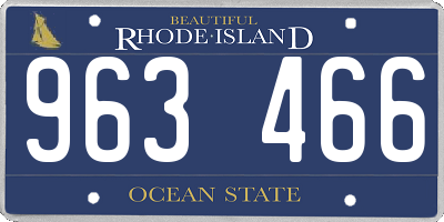 RI license plate 963466