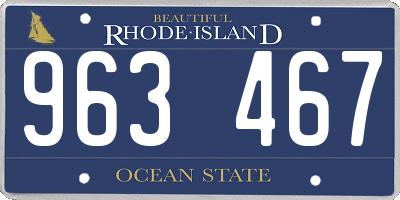 RI license plate 963467