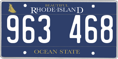 RI license plate 963468