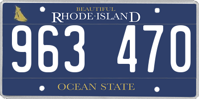RI license plate 963470
