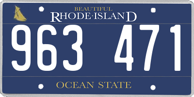 RI license plate 963471