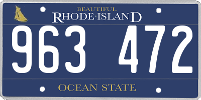 RI license plate 963472