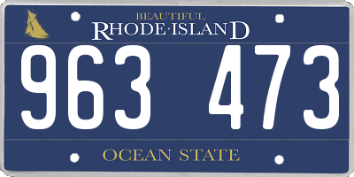 RI license plate 963473