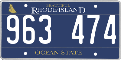 RI license plate 963474