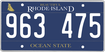 RI license plate 963475