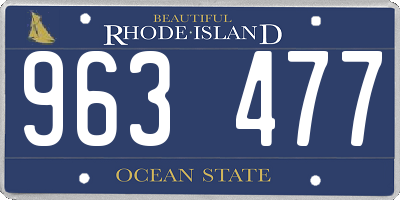 RI license plate 963477