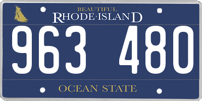 RI license plate 963480