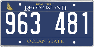 RI license plate 963481