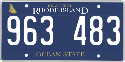 RI license plate 963483