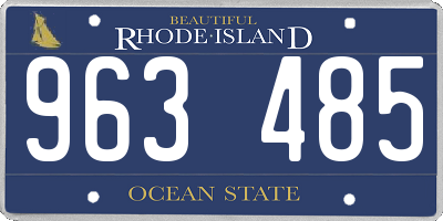 RI license plate 963485