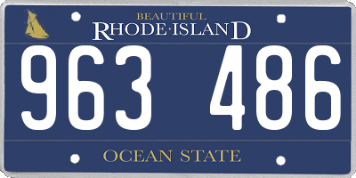 RI license plate 963486
