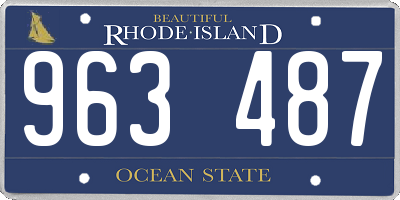 RI license plate 963487