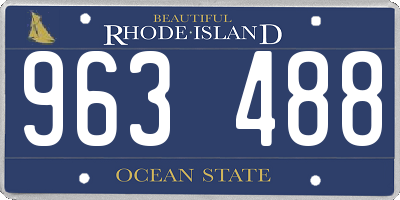 RI license plate 963488