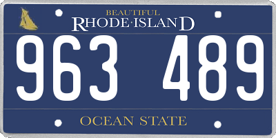 RI license plate 963489