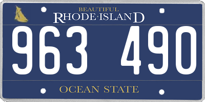 RI license plate 963490