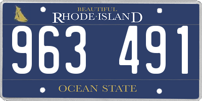 RI license plate 963491