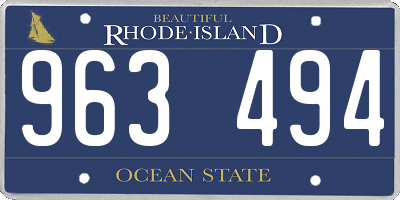 RI license plate 963494