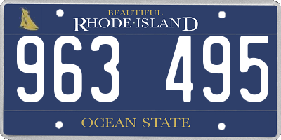 RI license plate 963495