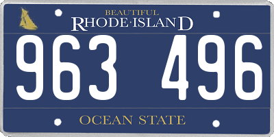 RI license plate 963496