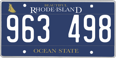 RI license plate 963498