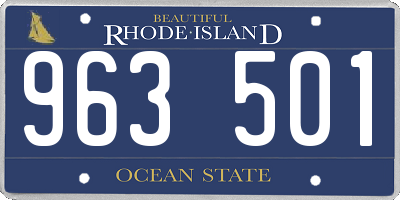 RI license plate 963501