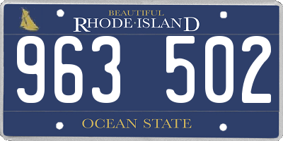 RI license plate 963502