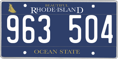 RI license plate 963504