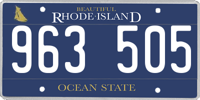 RI license plate 963505