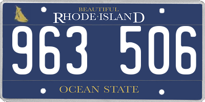 RI license plate 963506