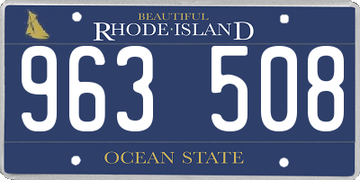 RI license plate 963508