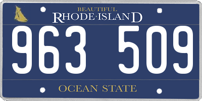 RI license plate 963509