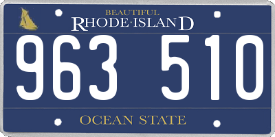 RI license plate 963510