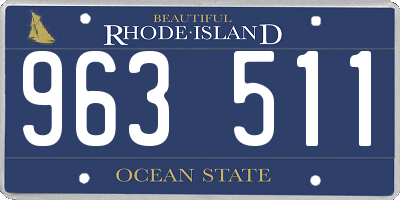 RI license plate 963511