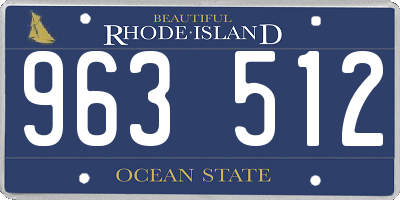 RI license plate 963512