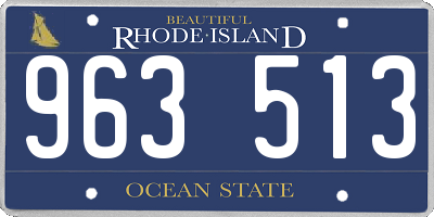 RI license plate 963513