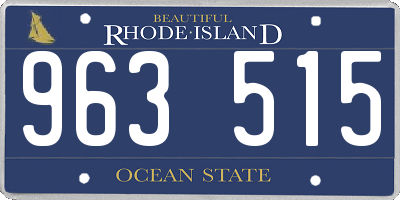 RI license plate 963515