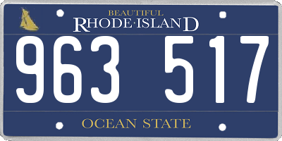 RI license plate 963517