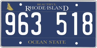 RI license plate 963518