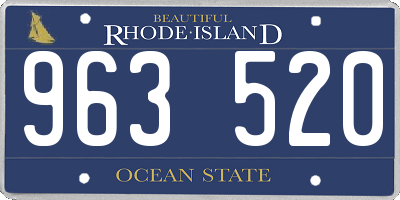 RI license plate 963520