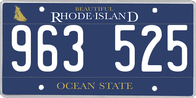 RI license plate 963525