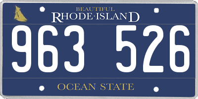 RI license plate 963526