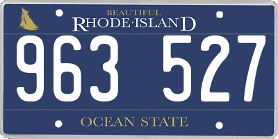 RI license plate 963527