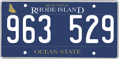 RI license plate 963529