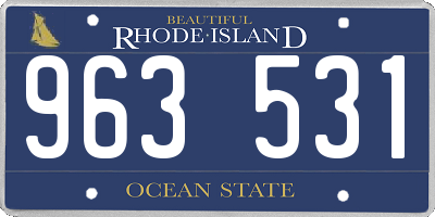 RI license plate 963531
