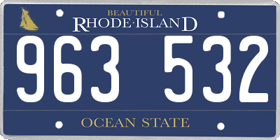 RI license plate 963532