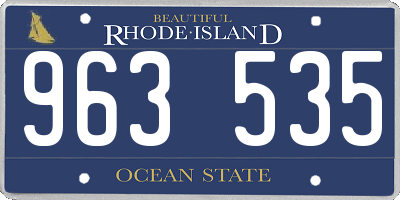 RI license plate 963535