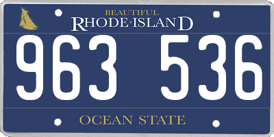 RI license plate 963536
