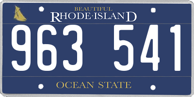 RI license plate 963541